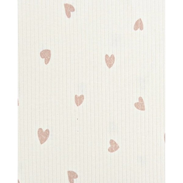 Ripp-Jersey Baby Ripp Herzen beige